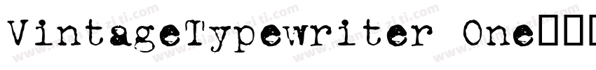 VintageTypewriter One字体转换